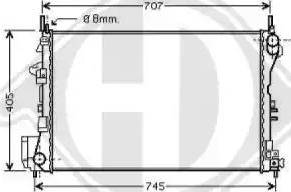 Diederichs 8182505 - Radiator, engine cooling autospares.lv