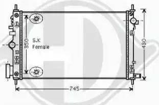 Diederichs 8182606 - Radiator, engine cooling autospares.lv