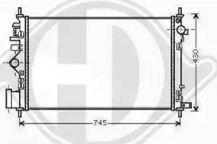 Diederichs 8182607 - Radiator, engine cooling autospares.lv