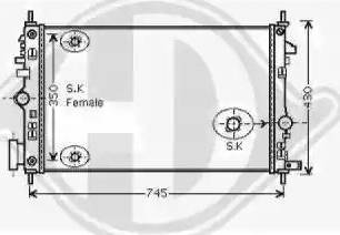 Diederichs 8182610 - Radiator, engine cooling autospares.lv