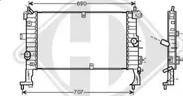 Diederichs 8187505 - Radiator, engine cooling autospares.lv