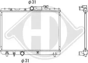 Diederichs 8136133 - Radiator, engine cooling autospares.lv