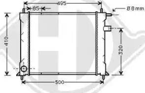 Diederichs 8130120 - Radiator, engine cooling autospares.lv