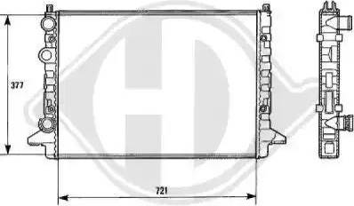 Diederichs 8138144 - Radiator, engine cooling autospares.lv