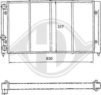 Diederichs 8138166 - Radiator, engine cooling autospares.lv