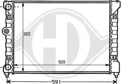 Diederichs 8138104 - Radiator, engine cooling autospares.lv