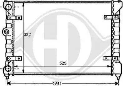 Diederichs 8138105 - Radiator, engine cooling autospares.lv