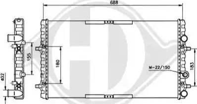 Diederichs 8138101 - Radiator, engine cooling autospares.lv