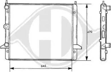 Diederichs 8138108 - Radiator, engine cooling autospares.lv