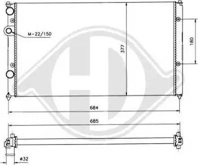 Diederichs 8138102 - Radiator, engine cooling autospares.lv