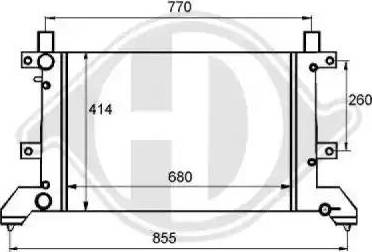 Diederichs 8138189 - Radiator, engine cooling autospares.lv