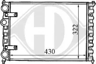 Diederichs 8133103 - Radiator, engine cooling autospares.lv