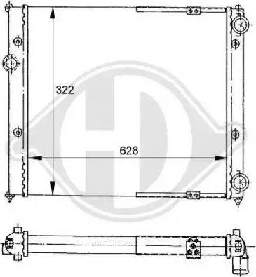 Diederichs 8133102 - Radiator, engine cooling autospares.lv