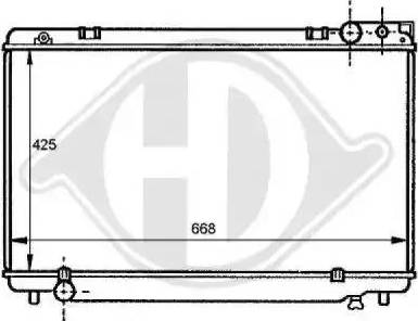 Diederichs 8137168 - Radiator, engine cooling autospares.lv