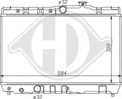 Diederichs 8137114 - Radiator, engine cooling autospares.lv