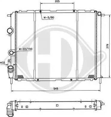 Diederichs 8129195 - Radiator, engine cooling autospares.lv