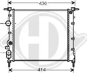 Diederichs 8129192 - Radiator, engine cooling autospares.lv