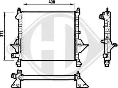 Diederichs 8129166 - Radiator, engine cooling autospares.lv