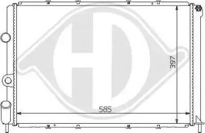 Diederichs 8129107 - Radiator, engine cooling autospares.lv