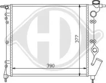 Diederichs 8129175 - Radiator, engine cooling autospares.lv