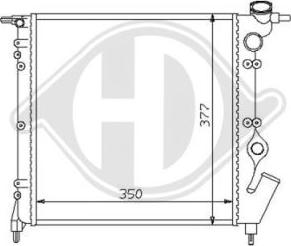 Diederichs 8129178 - Radiator, engine cooling autospares.lv