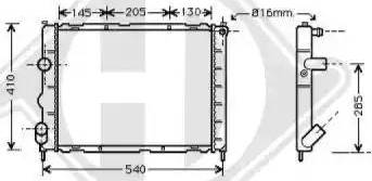 Diederichs 8129204 - Radiator, engine cooling autospares.lv