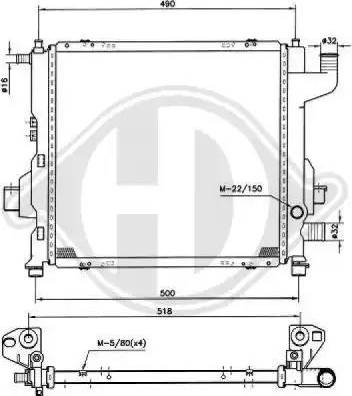 Diederichs 8129201 - Radiator, engine cooling autospares.lv