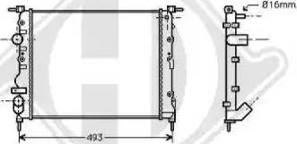 Diederichs 8129202 - Radiator, engine cooling autospares.lv