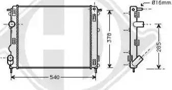 Diederichs 8129207 - Radiator, engine cooling autospares.lv