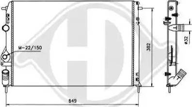 Diederichs 8129213 - Radiator, engine cooling autospares.lv