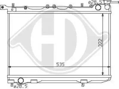 Diederichs 8124140 - Radiator, engine cooling autospares.lv