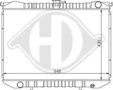 Diederichs 8124105 - Radiator, engine cooling autospares.lv