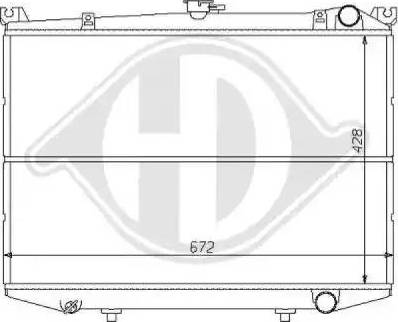 Diederichs 8124125 - Radiator, engine cooling autospares.lv