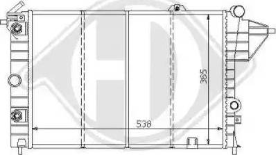 Diederichs 8125152 - Radiator, engine cooling autospares.lv