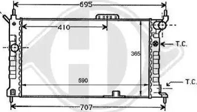 Diederichs 8125186 - Radiator, engine cooling autospares.lv