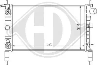 Diederichs 8125180 - Radiator, engine cooling autospares.lv