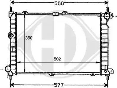 Diederichs 8125188 - Radiator, engine cooling autospares.lv