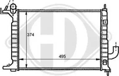 Diederichs 8125208 - Radiator, engine cooling autospares.lv