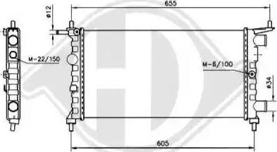 Diederichs 8125214 - Radiator, engine cooling autospares.lv