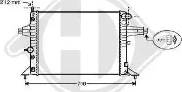 Diederichs 8125229 - Radiator, engine cooling autospares.lv