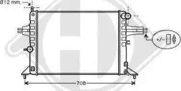 Diederichs 8125228 - Radiator, engine cooling autospares.lv