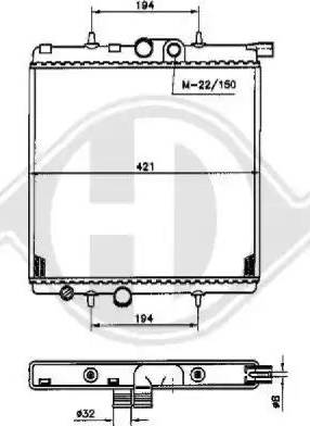 Diederichs 8126164 - Radiator, engine cooling autospares.lv