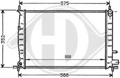 Diederichs 8120145 - Radiator, engine cooling autospares.lv