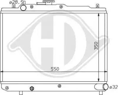 Diederichs 8120113 - Radiator, engine cooling autospares.lv