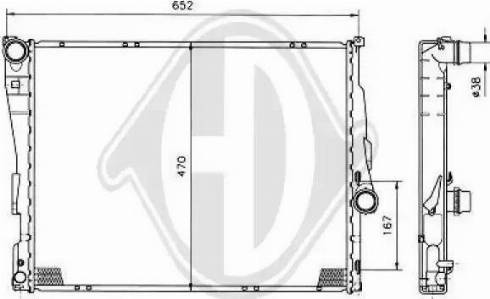 Diederichs 8121405 - Radiator, engine cooling autospares.lv