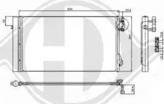 Diederichs 8121609 - Condenser, air conditioning autospares.lv