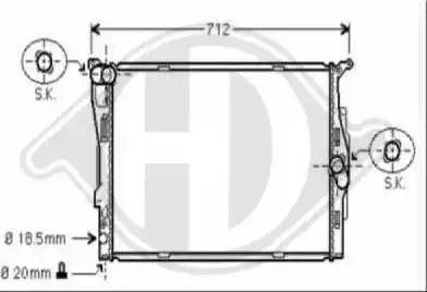 Diederichs 8121602 - Radiator, engine cooling autospares.lv