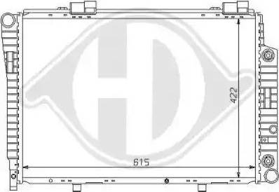 Diederichs 8121147 - Radiator, engine cooling autospares.lv