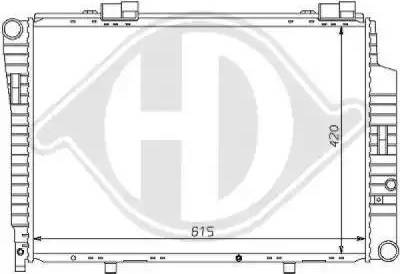 Diederichs 8121150 - Radiator, engine cooling autospares.lv