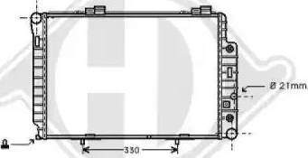 Diederichs 8121153 - Radiator, engine cooling autospares.lv